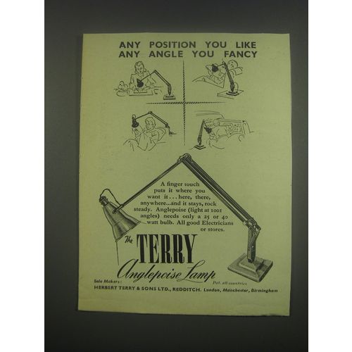 1949 Terry Anglepoise Lamp Ad - Any position you like