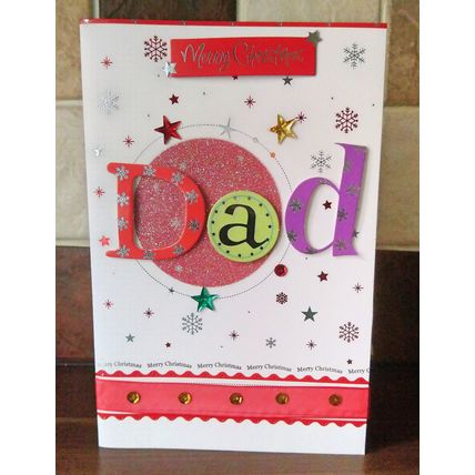 Christmas Cards - Dad - Glitter Card - 002
