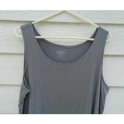 M1XP LOGO Layers Lori Goldstein Gray Tunic Tank Top Womens 1XP Sleeveless 062