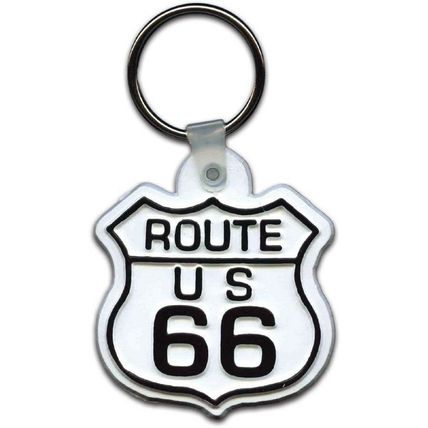 Route 66 Road Sign Magnetic Keychain