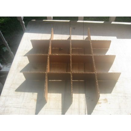 Cardboard Dividers 5 Sets 15" X 15" X 5" High 16 cell B 15-5-03