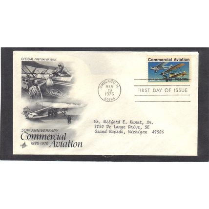 FDC Art Craft 1684 13c Aviation (Cachet-Typed/A) CV41797