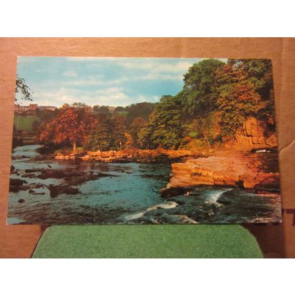 THE RIVER SWALE AT RICHMOND, YORKSHIRE. unused postcard Colourmaster =