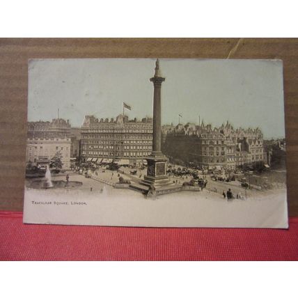TRAFALGAR SQUARE, LONDON used antique postcard 1904 pm =