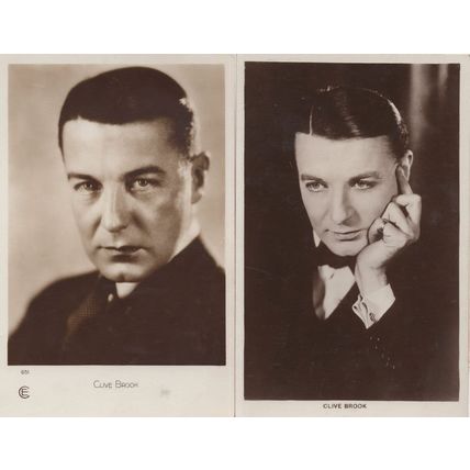 Clive Brook French Picturegoer 2x Old Actor Hollywood Postcard s