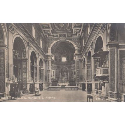 Chiesa Church De of Saint Santa Marcello Old Italian Religious Postcard