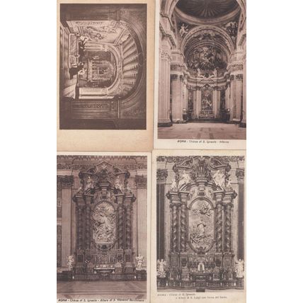Chiesa Church of Saint Santa Ignatius Ignazio 4x Rome Italy Religious Postcard s
