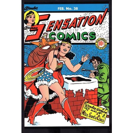 Sensation Comic Book Christmas Wonder Woman Issue 38 DC Postcard
