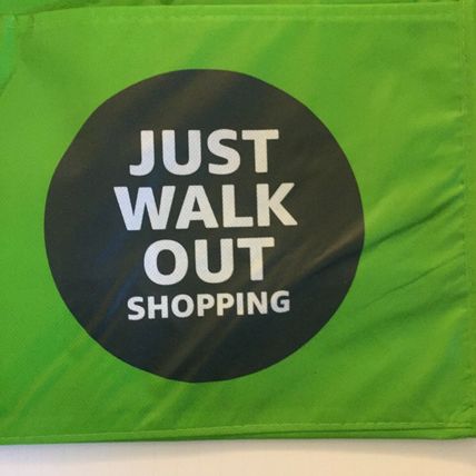 New Amazon Fresh 2 Pocket 15'' x 12'' x 6'' Reusable Shopping Bag
