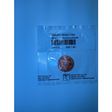 2010- lincoln penny uncirculated-60 full date free shipping no reserve