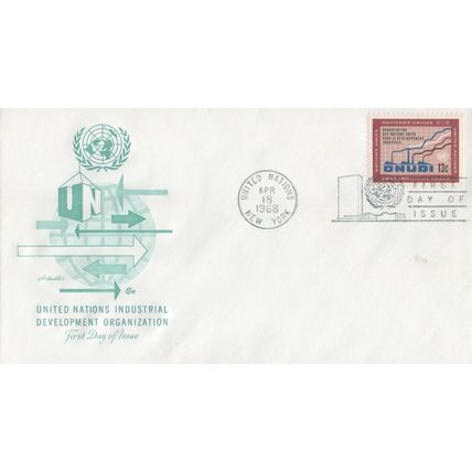 ZAYIX United Nations 186 Artmaster FDC UNIDO Industrial Development 032723SM19