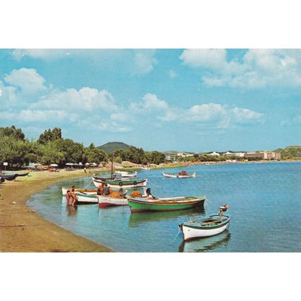 Rhodes Faliraki Beach Greece Postcard used corner crease