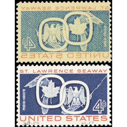1131, Mint NH 4¢ With Reverse Printing Under Gum Error W/Normal - Stuart Katz