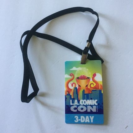 2022 Los Angeles Comic Con Used Badge & Lanyard