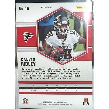 2021 Panini Mosaic CALVIN RIDLEY (Falcons) Prizm Pink Camo #16