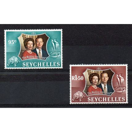 Seychelles 1972 Royal Silver Wedding MNH set 319-320