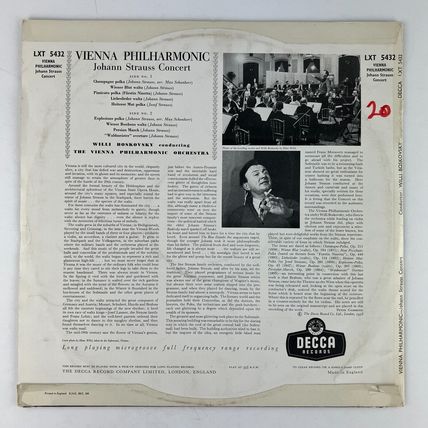 Vienna Philharmonic Johann Strauss Concert Vinyl LP Record Album IMPORT LXT-5432