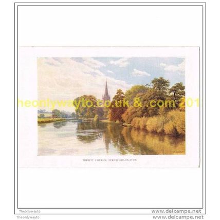 TRINITY CHURCH, STRATFORD-ON-AVON, WARWICKSHIRE, BOOK ILLUSTRATION c1920