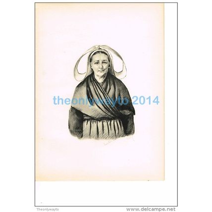DOL (ILLE-ET-VILAINE) PRINT No 68 FM ANTHOLOGIE DE COIFFES... BRETON, c1925