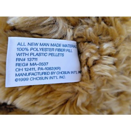 Just Friends 14" Fuzzy Brown Christmas Bear Velvet Robed Gold Pom Pom Santa Hat