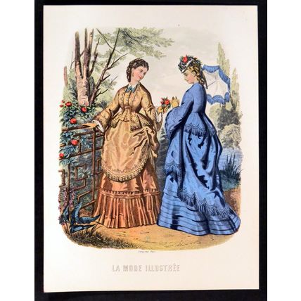 LA MODE ILLUSTREE - FASHION PLATE 1940s Sidney Z. Lucas ETCHING #8