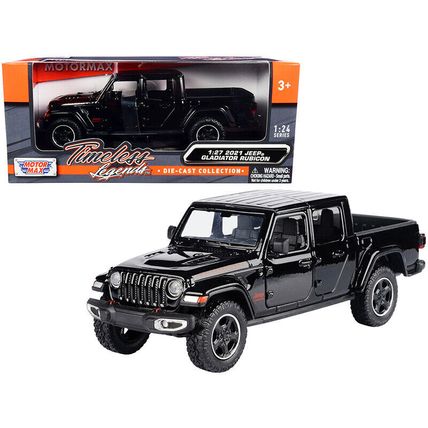 2021 Jeep Gladiator Rubicon (Closed Top) Pickup Truck Black 1/24-1/27 Diecast...