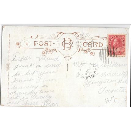 Low Banks , Ontario, split ring cancel, 1917,