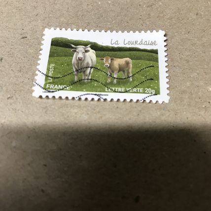 FRANCE -2014 (LETTER 20g) 'COWS -LOURDAISE'
