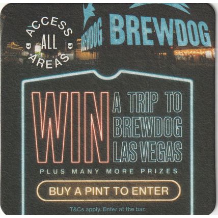BEER MAT - BREWDOG - WIN A TRIP TO BREWDOG - (Cat No 125) - (2023)