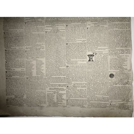THE NEW-YORK STATESMAN, January 15, 1825 - NY Governor DeWitt Clinton's copy