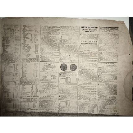 THE NEW-YORK STATESMAN, January 15, 1825 - NY Governor DeWitt Clinton's copy