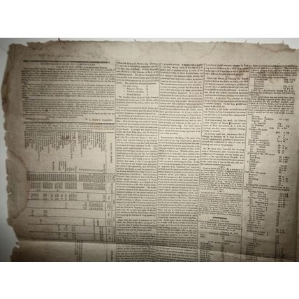THE NEW-YORK STATESMAN, January 15, 1825 - NY Governor DeWitt Clinton's copy
