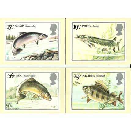 PHQ Card Set BRITISH RIVER FISHES Postcards (PHQ 65)
