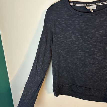 Belle du Jour Women's Long Sleeve Heathered Top Crew Neck Stretch Sz Medium