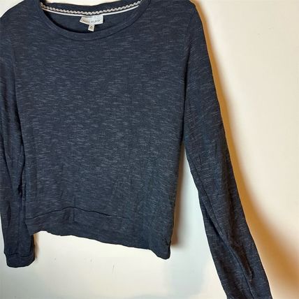 Belle du Jour Women's Long Sleeve Heathered Top Crew Neck Stretch Sz Medium