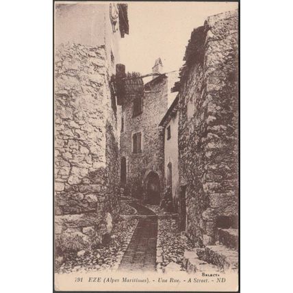 Une Rue, Eze, 1924 - Lévy et Neurdein CPA ND791
