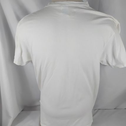 Delta Pro Mens White S/S T-Shirt "Patriotic Fish" Sz XL Measurements Below