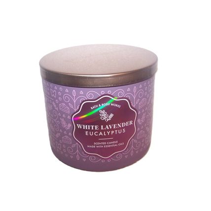 Bath & Body Works White Lavender Eucalyptus 3 Wick Scented Candle 14.5 oz