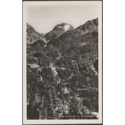 Die Serpentinen der Malojastrasse, c.1930s - Photoglob Wehrli & Vouga Foto-AK