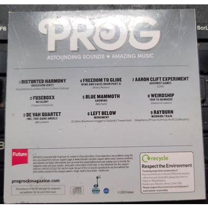 Prog Unsigned CD Promo PROG Magazine 9Tracks Album Issue 34 P34 Rare