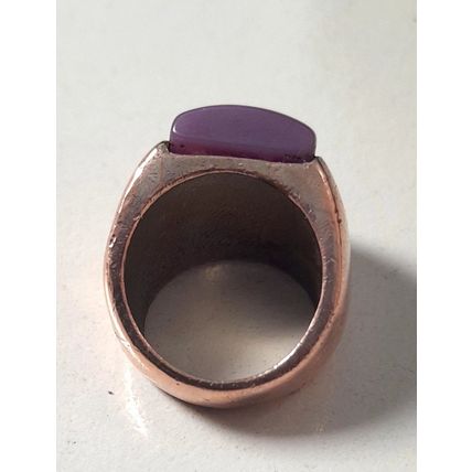 CHUNKY MAN'S RING with PURPLE STONE *