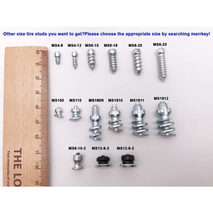 Marrkey Tires Studs/Screw Snow Carbide Spikes/Wheel Tyres Studs for Racing Car,B