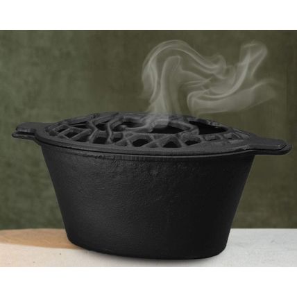 Fire Beauty Woodstove Steamer Stove Humidifier Cast Iron Lattice Top Rust Resist