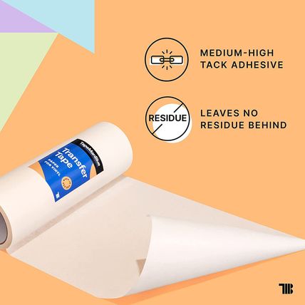 Transfer Tape for Vinyl, 24 Inch X 100 Feet, Paper with Layflat Adhesive. Americ