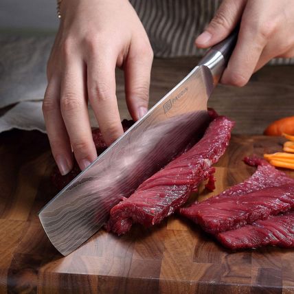 PAUDIN Nakiri Knife - 7" Razor Sharp Meat Cleaver and Vegetable Kitchen Knife, H