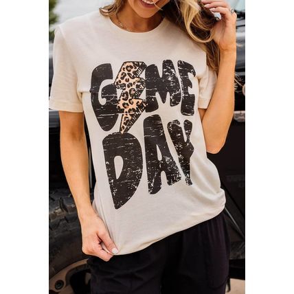 Khaki Game Day Football Season Trendy T Shirt