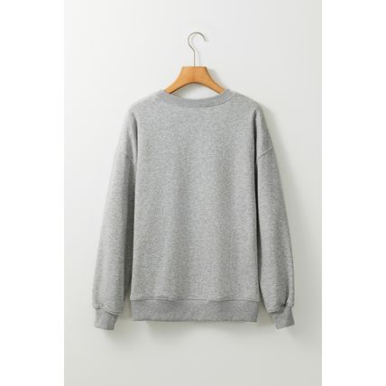 Gray Tis The Season Pumpkin Rugby Graphic Sweatshirt