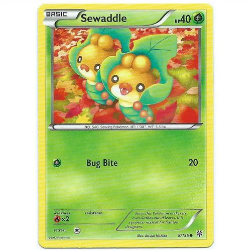 Pokemon Black & White Plasma Storm - #8/135 - Sewaddle