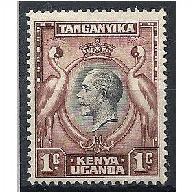 KUT 1935 SG110 1c Black & Red-Brown Mounted Mint . . .
