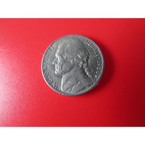 1984 UNITED STATES FIVE CENTS D MINT MARK FREE POST. B